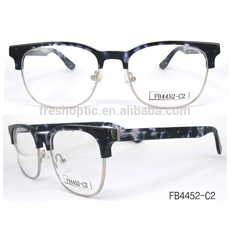 FB4452 half rim acetate optical frames classic eyeglasses high quality spectacle frame