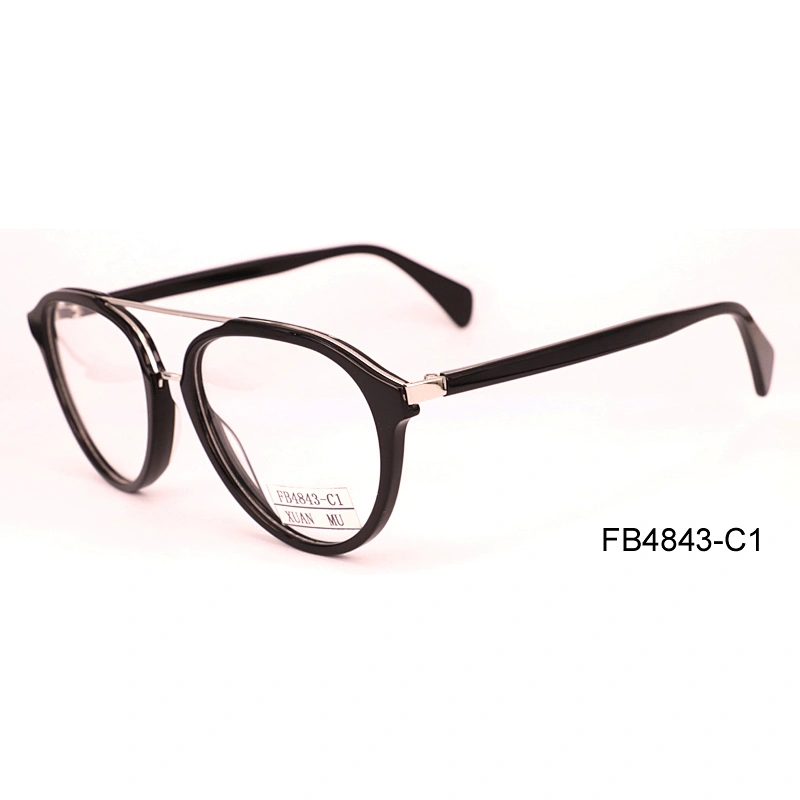 FB4843 Manufacturer logo reading glasses China acetate frame optics eye glasses