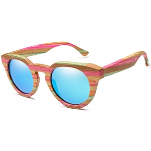 Custom hand made printed fashionable polarized sun glasses Eco-friendly bamboo sunglasses
