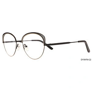 2020 pink eye cat stainless steel  optical frames eyeglasses for women