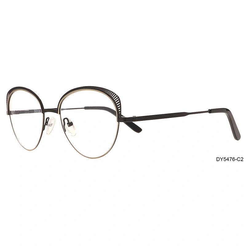 2020 pink eye cat stainless steel  optical frames eyeglasses for women