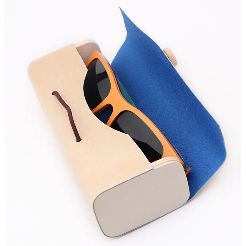 High quality bamboo wood sunglasses case glasses box custom logo