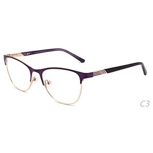 New style purple metal optical eyeglasses frames ready stock