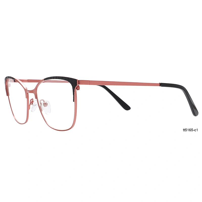 Designer fashion stainless steel eyewear gold metal eyeglass optical frames