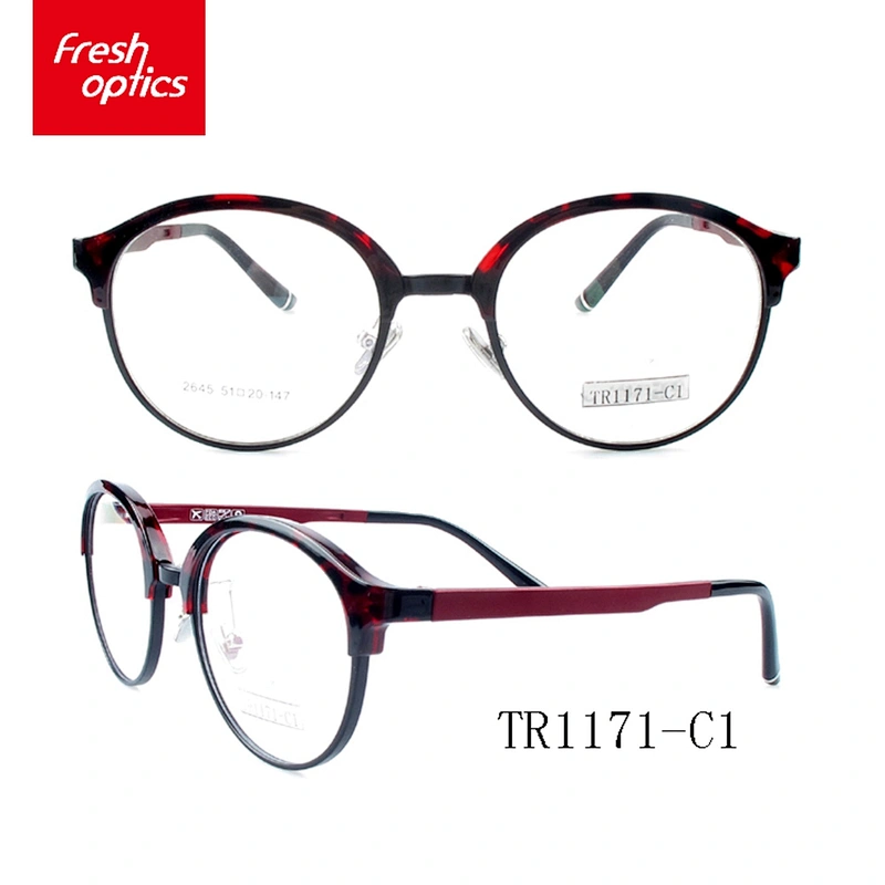 TR1171 Round Girl Optical Eyewear,Half Rim TR90 Glasses