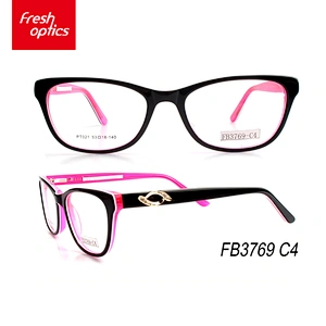 FB3769 Younger Acetate Frames Glasses Optical With Metal Decoration