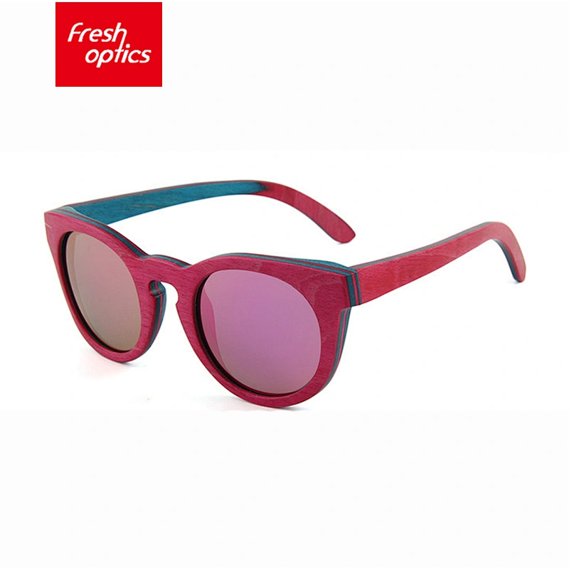 W5630 Fashion womens bamboo wood sunglasses 2018