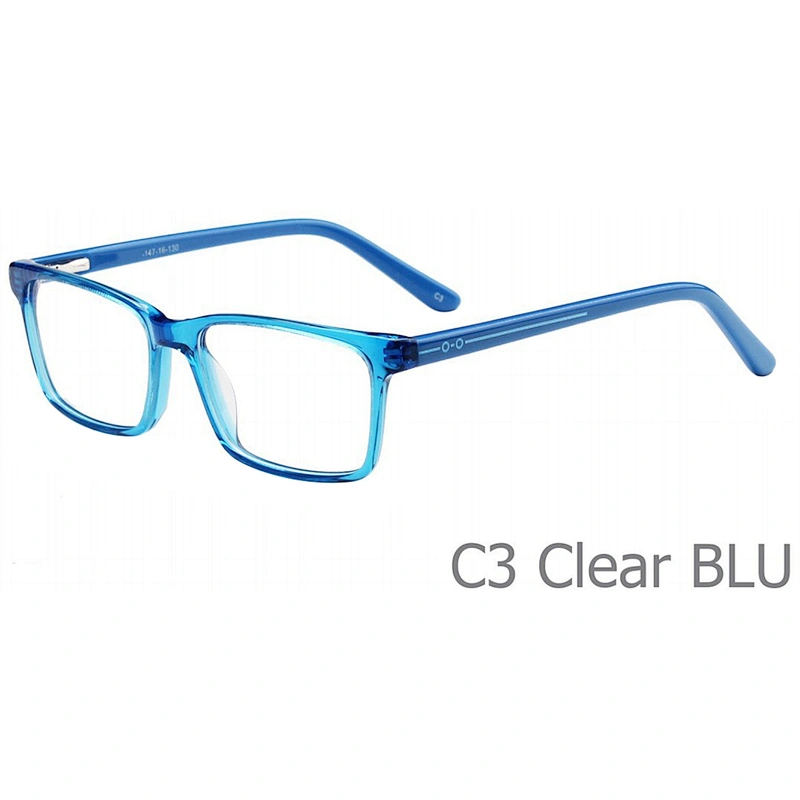 2020 anti blue square fashionable acetate optical eye glasses frames for boy