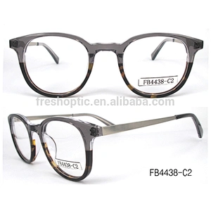 FB4438 new design eyewear high quality acetate frame round shape optical glasses