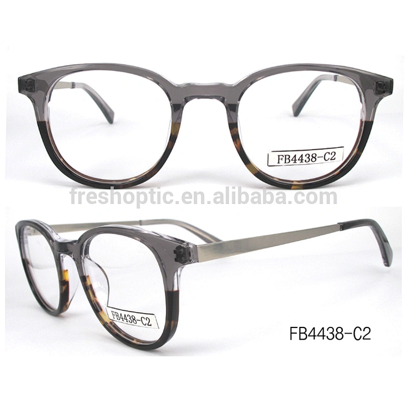 FB4438 new design eyewear high quality acetate frame round shape optical glasses