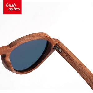 Triangle Circle Womens Wood Sunglasses With Half - Rim