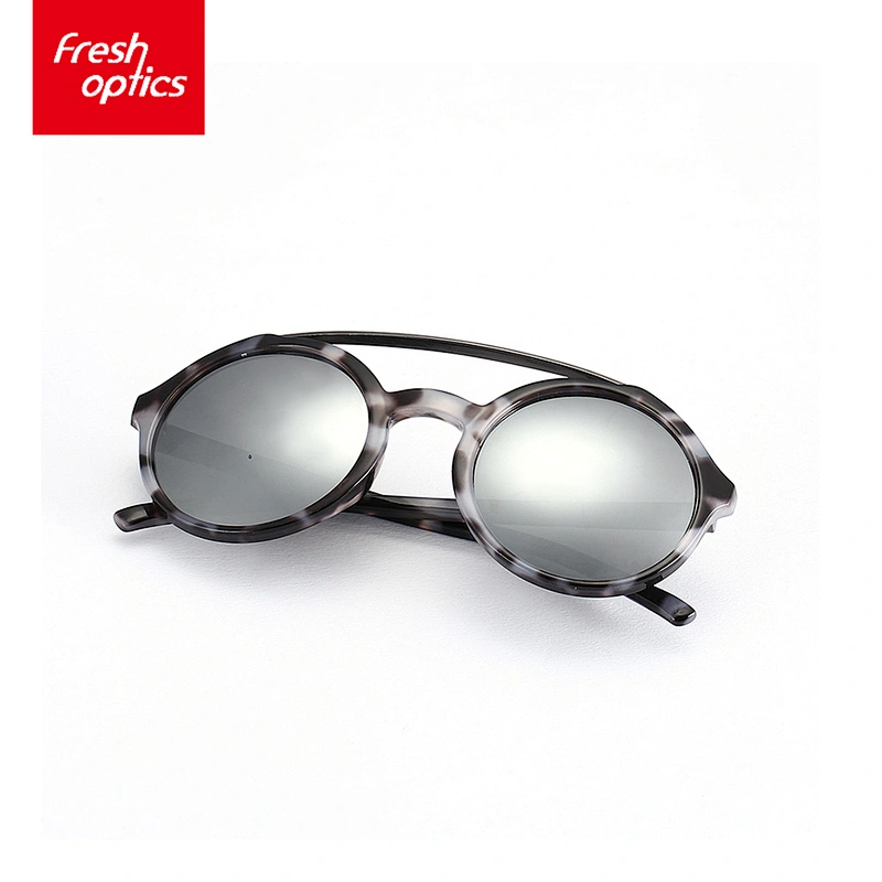 6P010 Promotional Black And White Fashion Plastic Sunglasses For Women