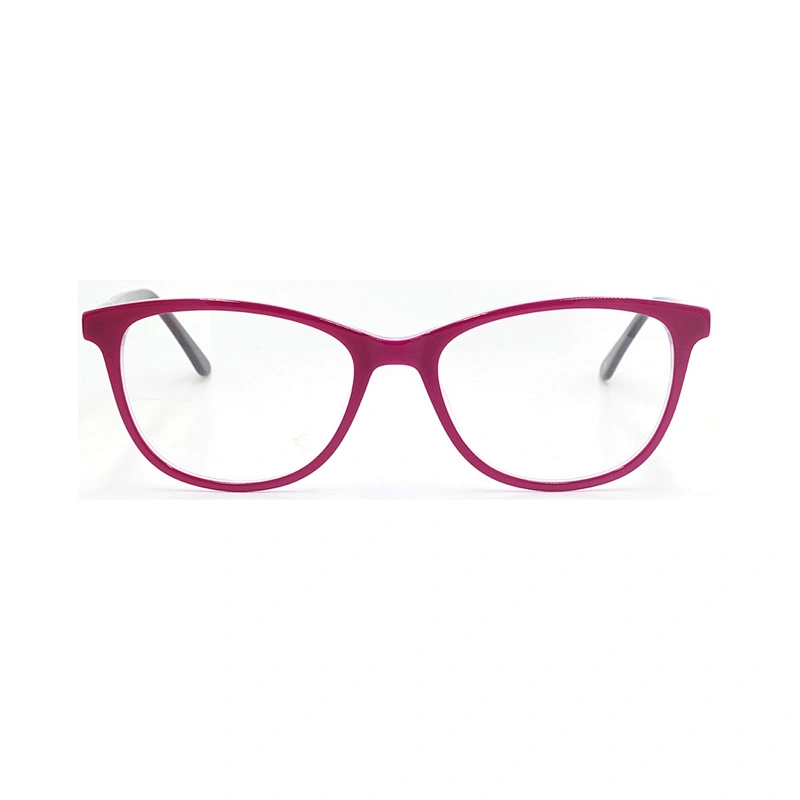 F1706 Fashion cat eye shape acetate material with metal colorful temple in China wholesale optical frames Ready stocks
