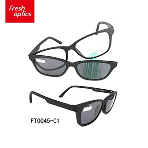 FT0045 Custom logo unisex ultem clip on sunglasses