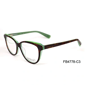 FB4778 Acetate lamination stripe color fashionable euramerican optical frames women style