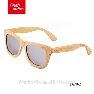 ZA78 Fashion red bamboo double lenses sunglasses