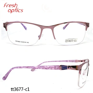TT3677 Half Border Girl Designer Optical Frames With OEM Service