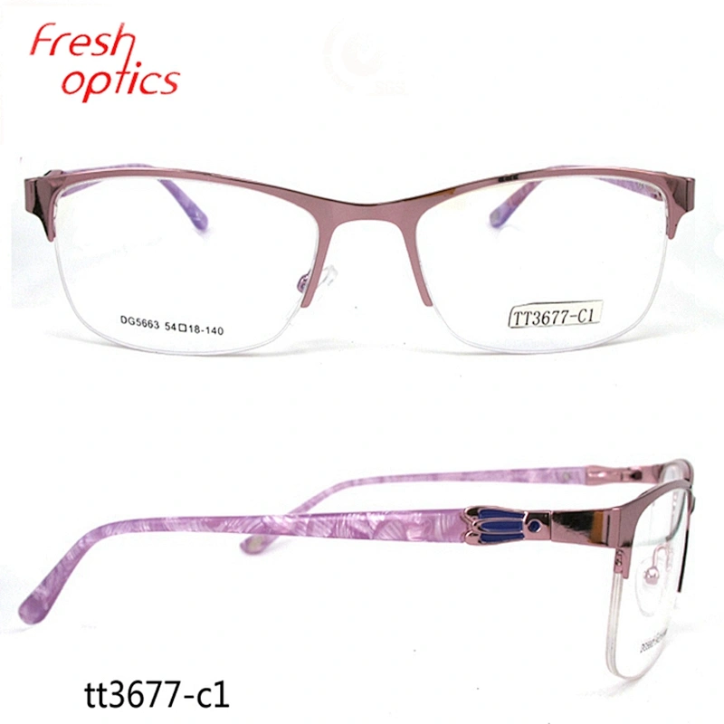 TT3677 Half Border Girl Designer Optical Frames With OEM Service