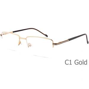 2019 cheap ready stock online retailer metal optical eyeglasses half frame for men