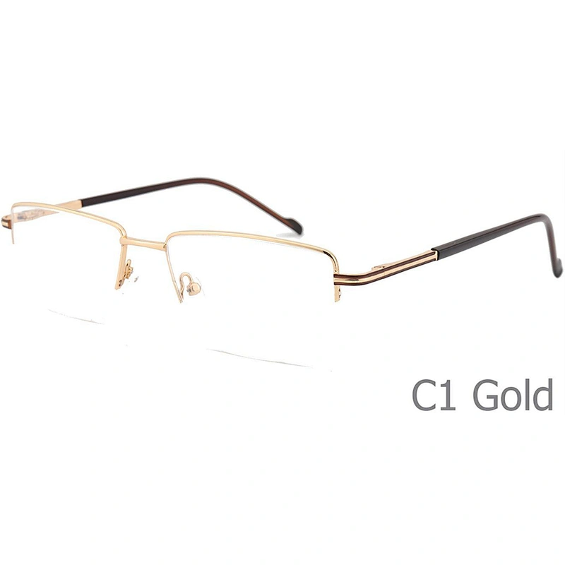 2019 cheap ready stock online retailer metal optical eyeglasses half frame for men