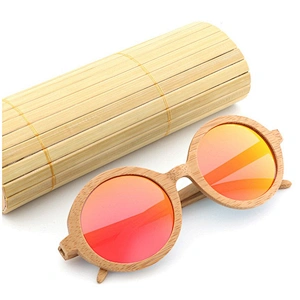 Retro custom engrave logo wood and bamboo wholesale wood sunglasses 2019
