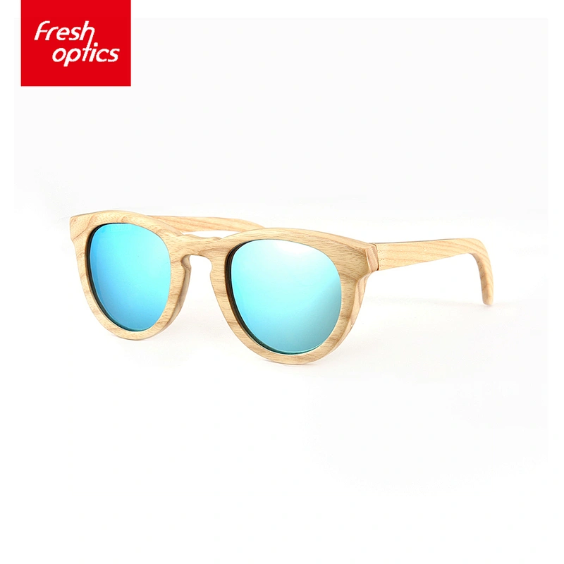 6W005 Light Brown Wooden Sunglasses With Polarized