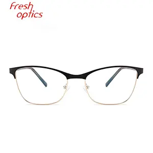 Best design diamond online spectacles prescription metal optical frames ready stock