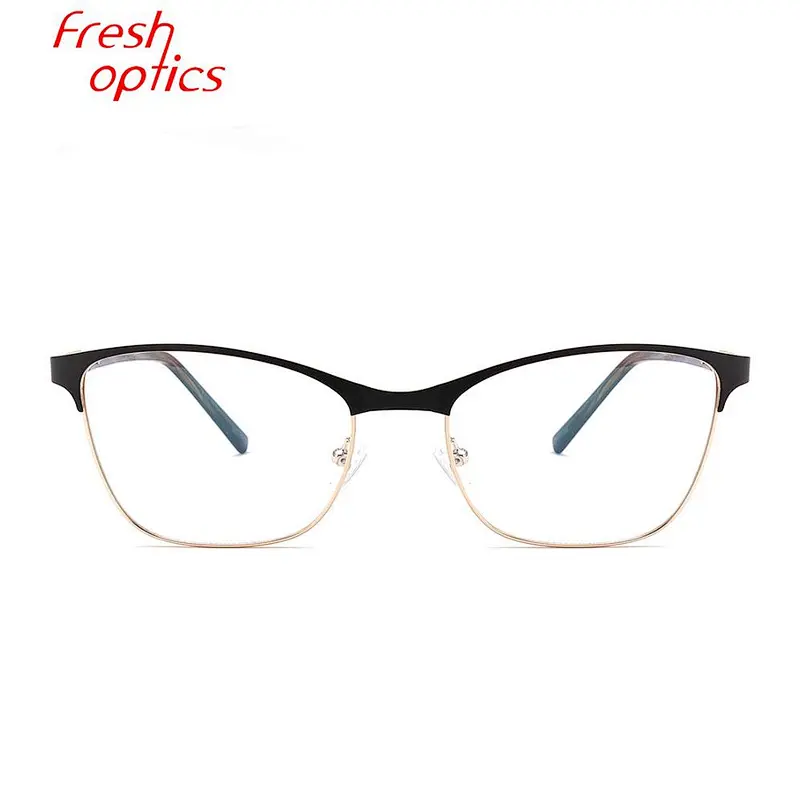 Best design diamond online spectacles prescription metal optical frames ready stock