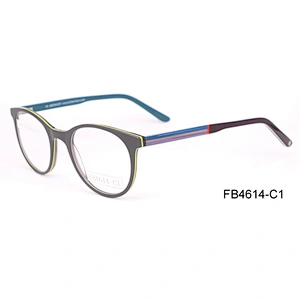 FB4614 Decorated glasses optical frame china eyewear manufacturer acetate material eyeglasses