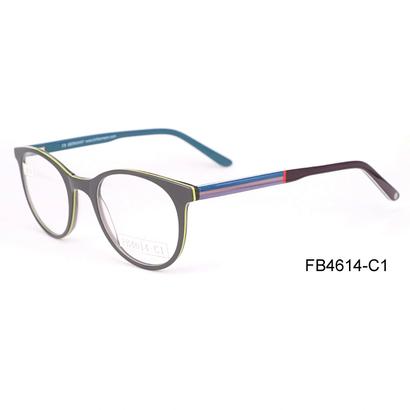 FB4614 Decorated glasses optical frame china eyewear manufacturer acetate material eyeglasses