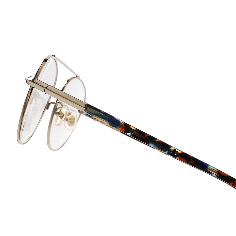 Wholesale Italy design OEM retro round metal optical frames glasses