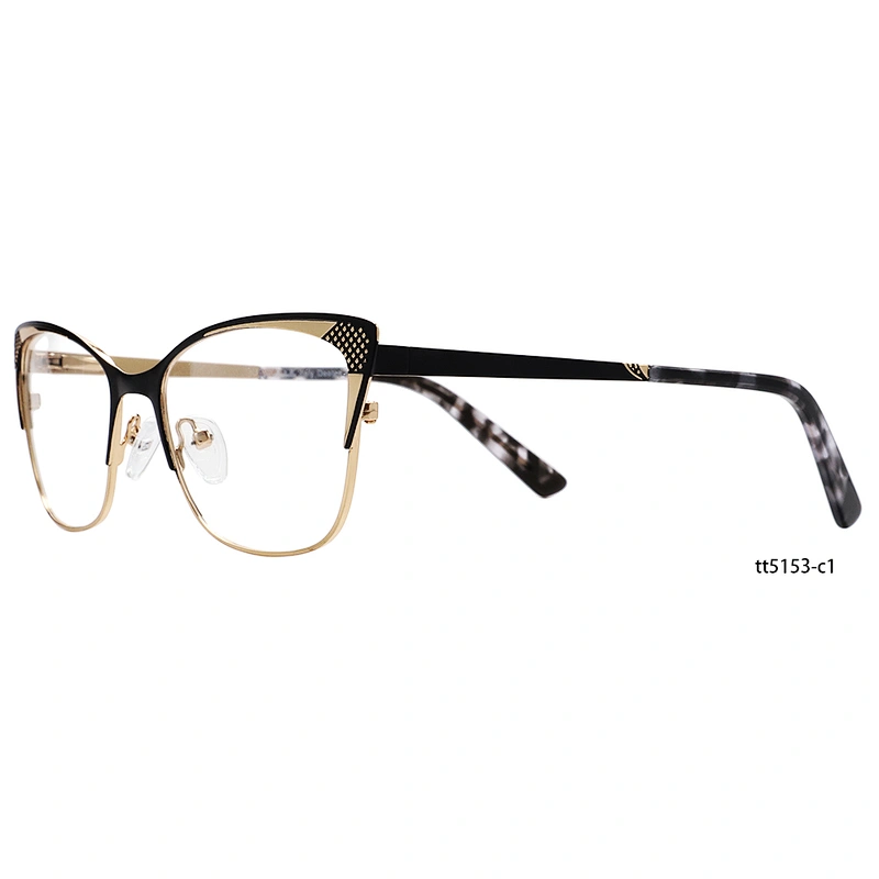 Factory direct latest anticorrosion metal cat eyeglasses optical frame for women