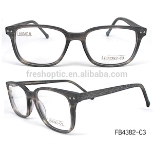 FB4382 2018 newest design hand polished wooden acetate frames optical eyeglasses