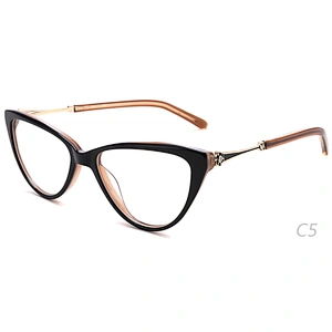 handmade cat eye spectacles clear acetate optical glasses eyewear frames for women