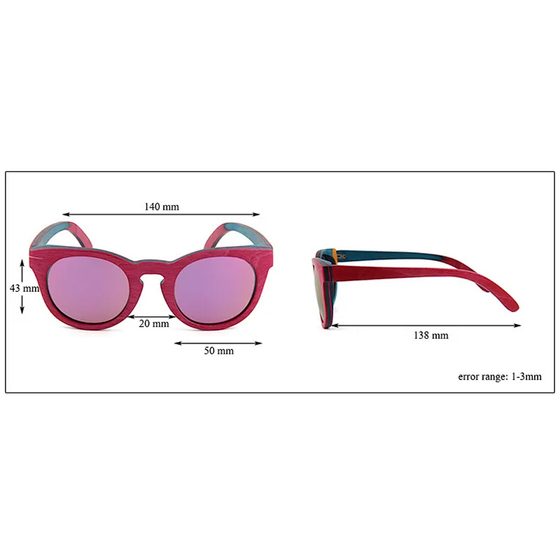 W5630 Fashion womens bamboo wood sunglasses 2018