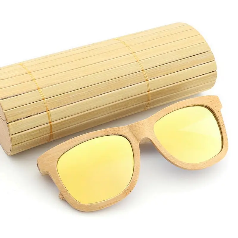 Bamboo sunglasses custom wood polarized UV400 lenses sun glasses for sale
