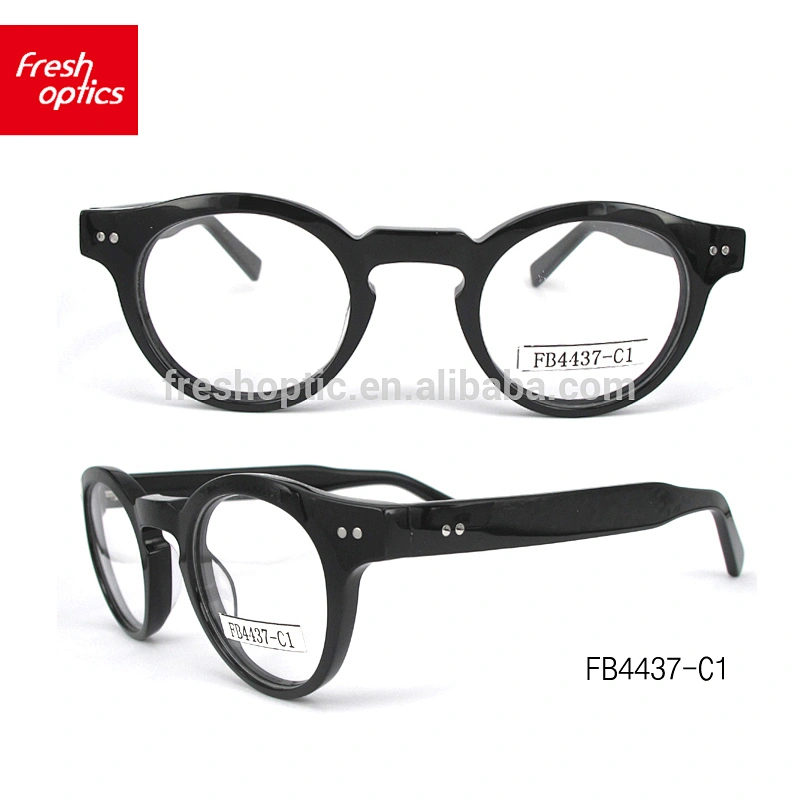 FB4437 classic acetate glass round shape optical frames fashion eyewear frame