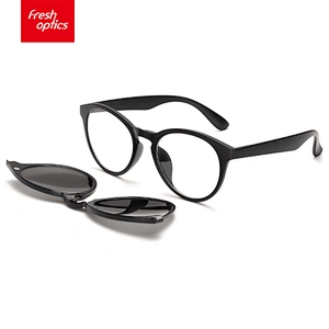 TR2205 Colorful Mirror Lens Round Sunglass Clip On