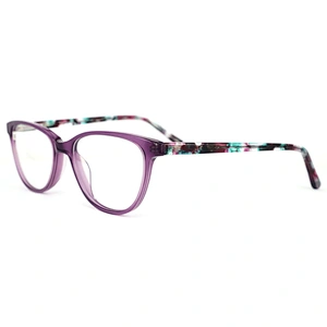 FB5387 China eyeglass manufacturer beautiful optical frames fashion acetate material frame