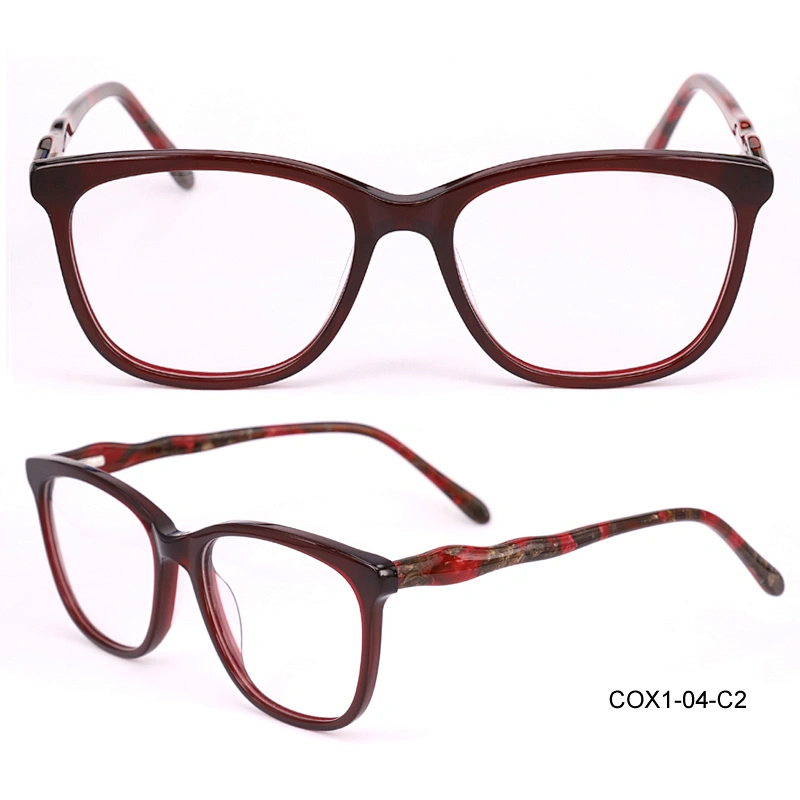 COX1-04 Wholesale ready goods acetate eyewear glass low moq good quality for ladies