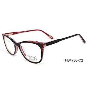 FB4786 Acetate lamination stripe color fashionable euramerican optical frames women style