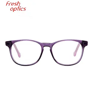 2020 popular round pink acetate optical eyeglasses frames for kids
