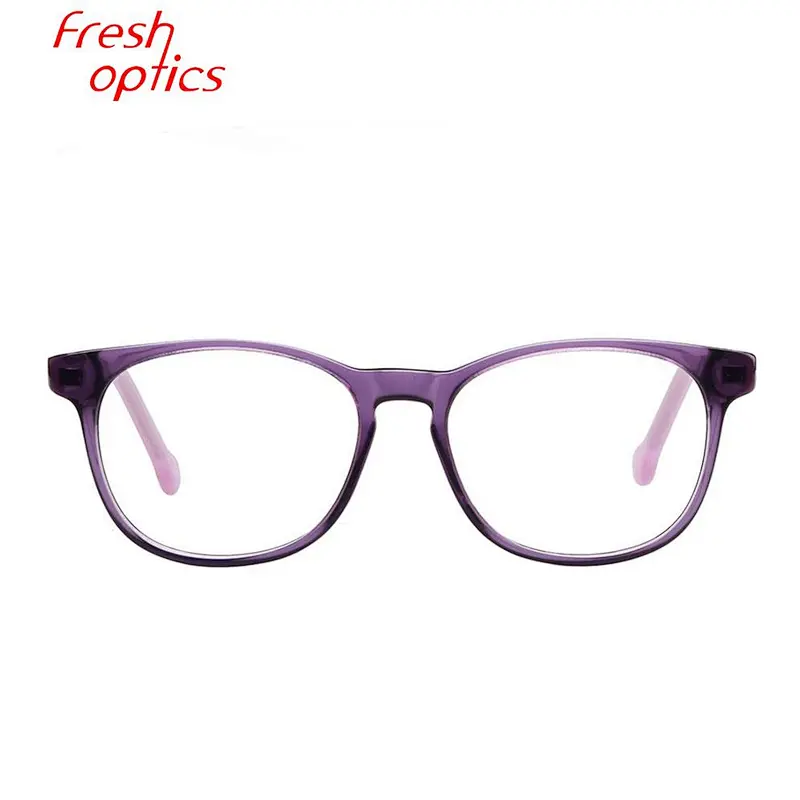 2020 popular round pink acetate optical eyeglasses frames for kids