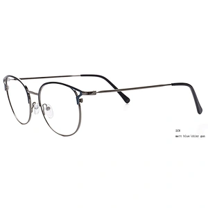 Clear lenses mens soft vintage round metal eye glasses optical frames 1 piece 2019