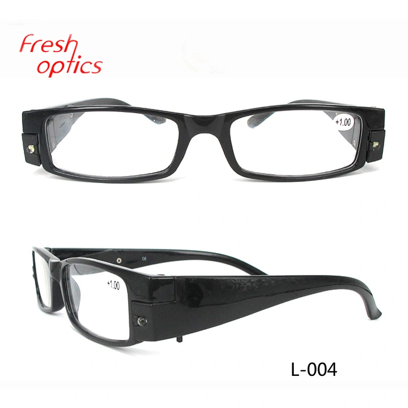 China wholesale LED black PC reading glasses plastic frames in reading glasses magneic from China