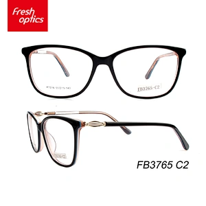 FB3765 New Model Acetate Frames Optical Eyewear With Bead Sheet Flower
