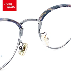 TR1193 Half Rim Spectacles Frames TR90 Metal Temple Optical Frames For Women