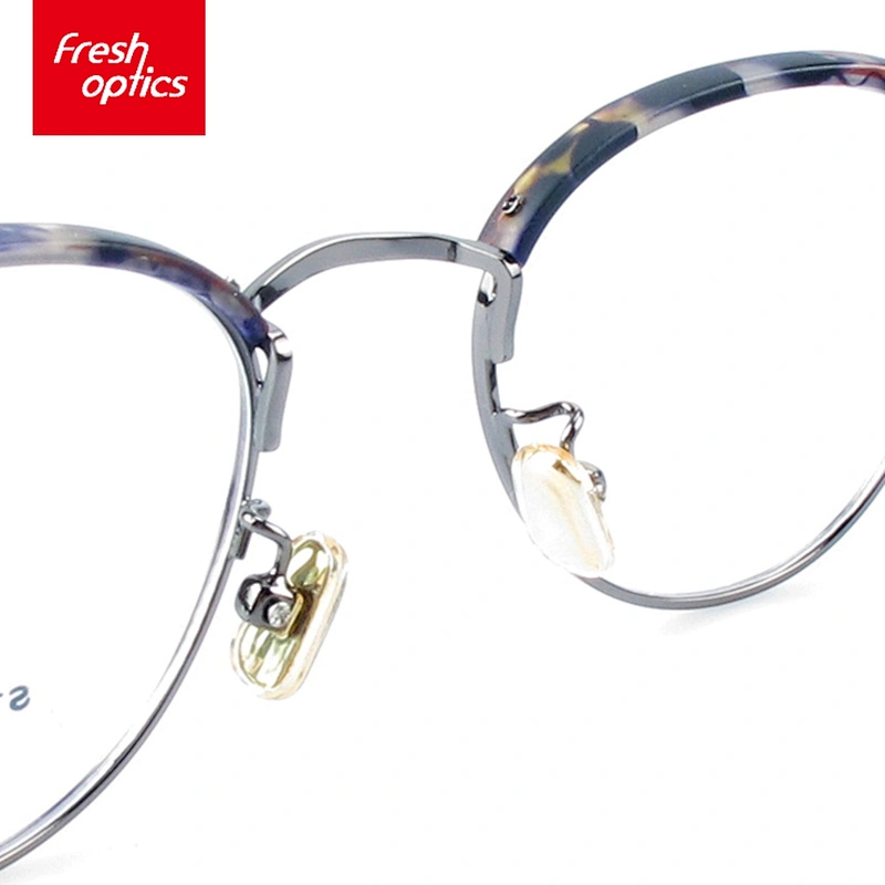 TR1193 Half Rim Spectacles Frames TR90 Metal Temple Optical Frames For Women