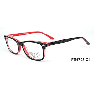 FB4708 New model eyewear frame glasses fashion colorful material transparent stripe acetate frame