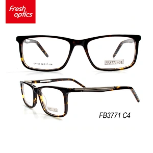 FB3771 Acetate Men Designer Optical Frames With Temple Decoration